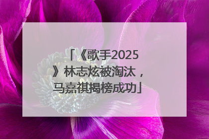 《歌手2025》林志炫被淘汰，马嘉祺揭榜成功