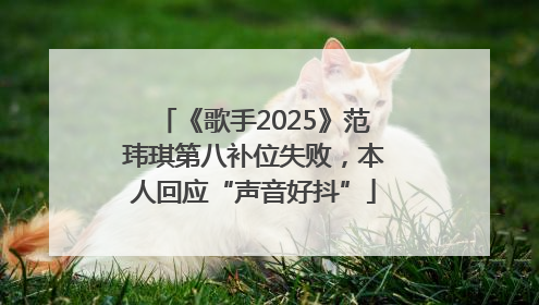 《歌手2025》范玮琪第八补位失败，本人回应“声音好抖”