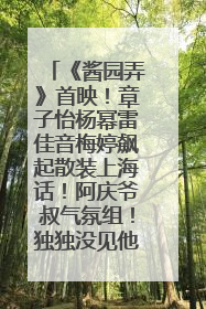 《酱园弄》首映！章子怡杨幂雷佳音梅婷飙起散装上海话！阿庆爷叔气氛组！独独没见他……