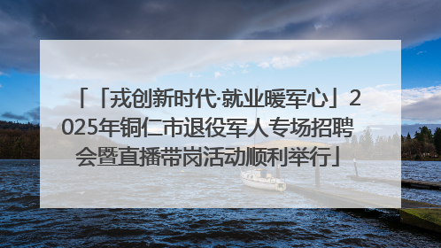 「戎创新时代·就业暖军心」2025年铜仁市退役军人专场招聘会暨直播带岗活动顺利举行