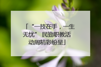 “一技在手，一生无忧” 民勤职教活动周精彩纷呈