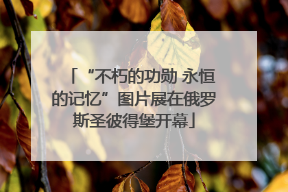 “不朽的功勋 永恒的记忆”图片展在俄罗斯圣彼得堡开幕