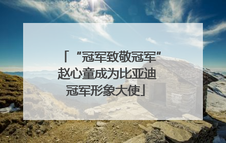 “冠军致敬冠军” 赵心童成为比亚迪冠军形象大使