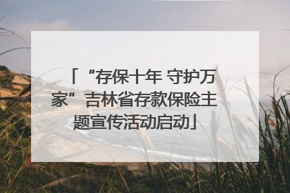 “存保十年 守护万家”吉林省存款保险主题宣传活动启动