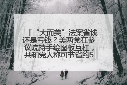 “大而美”法案省钱还是亏钱？美两党在参议院持手绘图板互杠，共和党人称可节省约5000亿美元，民主党人称将增加4.45万亿美元赤字