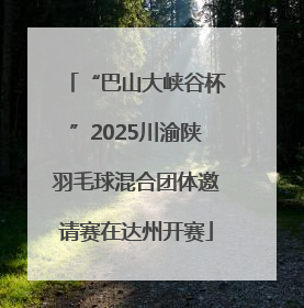 “巴山大峡谷杯”2025川渝陕羽毛球混合团体邀请赛在达州开赛