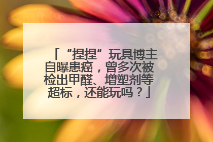 “捏捏”玩具博主自曝患癌，曾多次被检出甲醛、增塑剂等超标，还能玩吗？