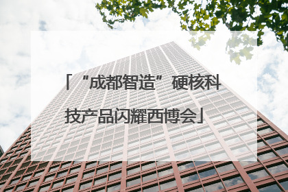 “成都智造”硬核科技产品闪耀西博会