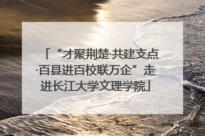 “才聚荆楚·共建支点·百县进百校联万企”走进长江大学文理学院