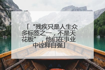 “残疾只是人生众多标签之一，不是天花板”，他们在事业中诠释自强