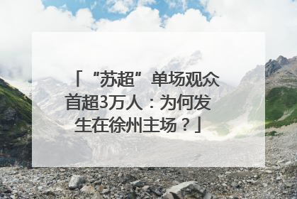 “苏超”单场观众首超3万人：为何发生在徐州主场？