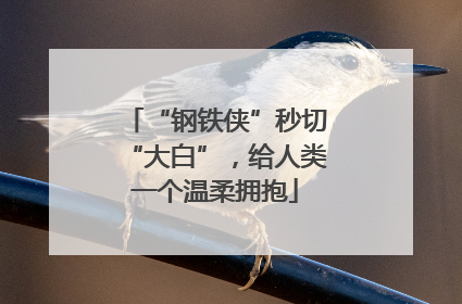 “钢铁侠”秒切“大白”，给人类一个温柔拥抱