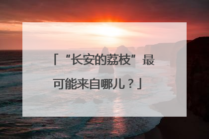 “长安的荔枝”最可能来自哪儿？