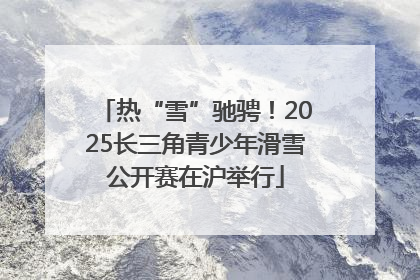 热“雪”驰骋！2025长三角青少年滑雪公开赛在沪举行