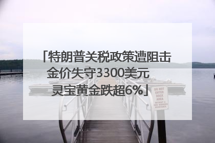 特朗普关税政策遭阻击金价失守3300美元 灵宝黄金跌超6%