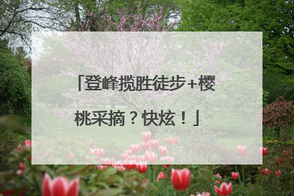 登峰揽胜徒步+樱桃采摘？快炫！