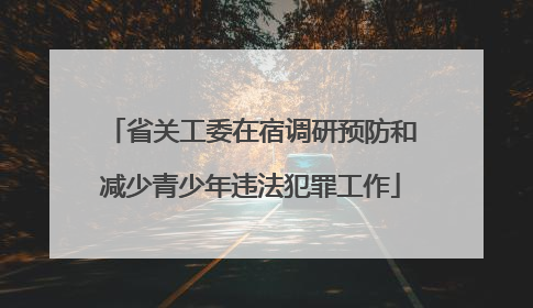 省关工委在宿调研预防和减少青少年违法犯罪工作