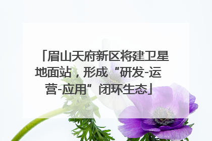 眉山天府新区将建卫星地面站，形成“研发-运营-应用”闭环生态