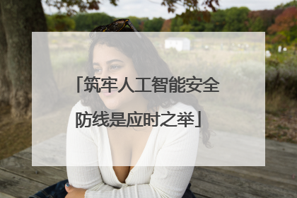 筑牢人工智能安全防线是应时之举