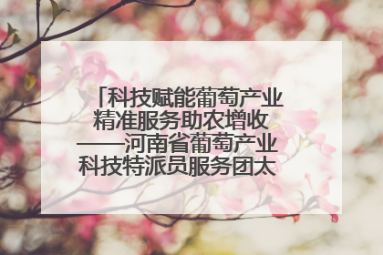 科技赋能葡萄产业 精准服务助农增收——河南省葡萄产业科技特派员服务团太康县科技服务纪实
