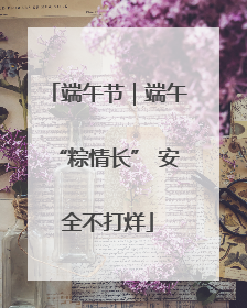 端午节｜端午“粽情长” 安全不打烊