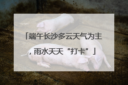 端午长沙多云天气为主，雨水天天“打卡”