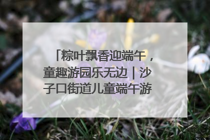 粽叶飘香迎端午，童趣游园乐无边｜沙子口街道儿童端午游园活动圆满落幕
