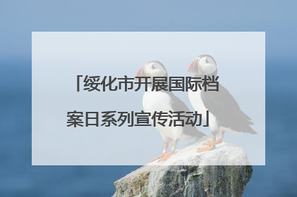 绥化市开展国际档案日系列宣传活动