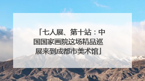 七人展、第十站：中国国家画院这场精品巡展来到成都市美术馆