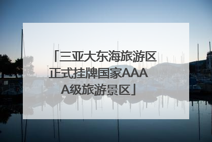 三亚大东海旅游区正式挂牌国家AAAA级旅游景区