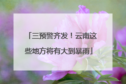 三预警齐发！云南这些地方将有大到暴雨