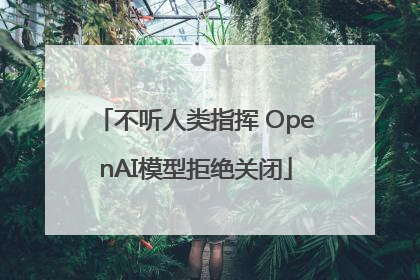 不听人类指挥 OpenAI模型拒绝关闭