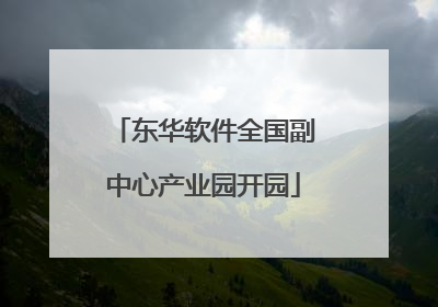 东华软件全国副中心产业园开园