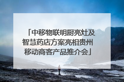 中移物联明厨亮灶及智慧药店方案亮相贵州移动商客产品推介会