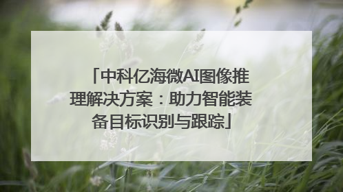 中科亿海微AI图像推理解决方案：助力智能装备目标识别与跟踪
