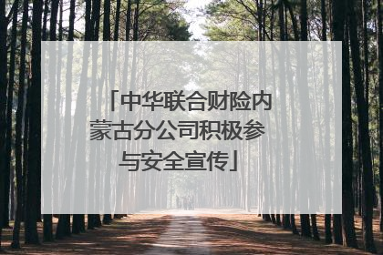 中华联合财险内蒙古分公司积极参与安全宣传
