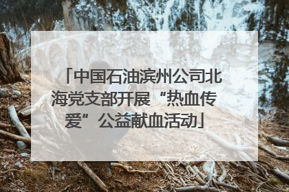 中国石油滨州公司北海党支部开展“热血传爱”公益献血活动