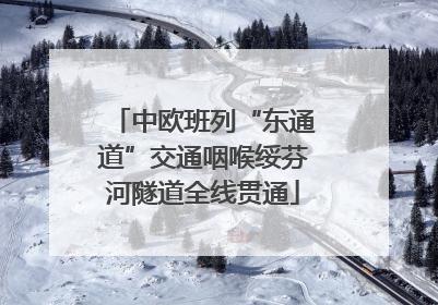 中欧班列“东通道”交通咽喉绥芬河隧道全线贯通