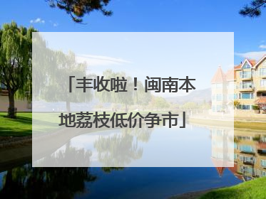 丰收啦！闽南本地荔枝低价争市