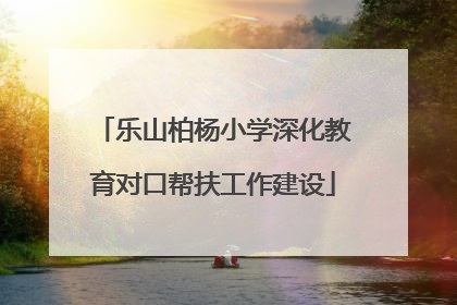 乐山柏杨小学深化教育对口帮扶工作建设
