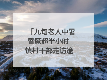 九旬老人中暑昏厥超半小时 镇村干部走访途中发现及时施救｜看见正能量