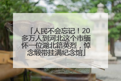 人民不会忘记！20多万人到河北这个市缅怀一位湖北籍英烈，悼念缎带挂满纪念馆