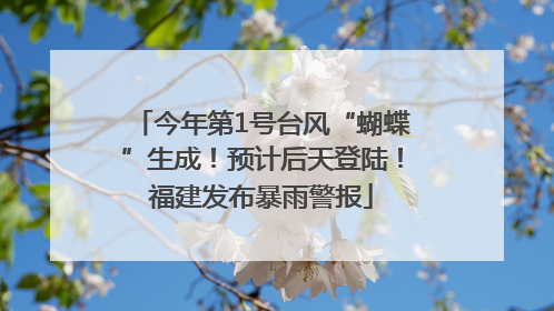 今年第1号台风“蝴蝶”生成！预计后天登陆！福建发布暴雨警报