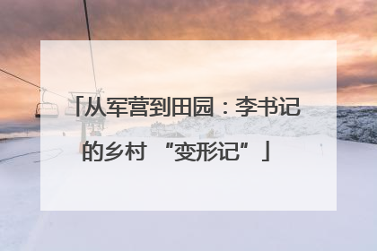 从军营到田园：李书记的乡村 “变形记”