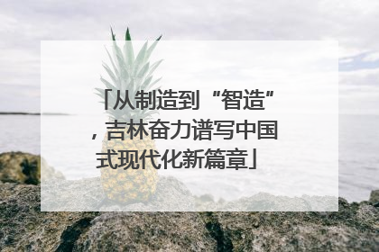 从制造到“智造”，吉林奋力谱写中国式现代化新篇章