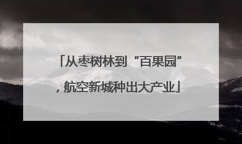 从枣树林到“百果园”，航空新城种出大产业
