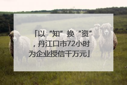 以“知”换“资”，丹江口市72小时为企业授信千万元