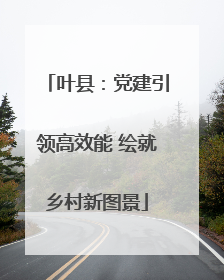 叶县：党建引领高效能 绘就乡村新图景