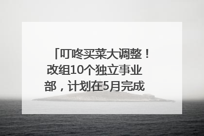 叮咚买菜大调整！改组10个独立事业部，计划在5月完成App端全面改版