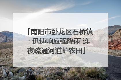 南阳市卧龙区石桥镇：迅速响应强降雨 连夜疏通河道护农田